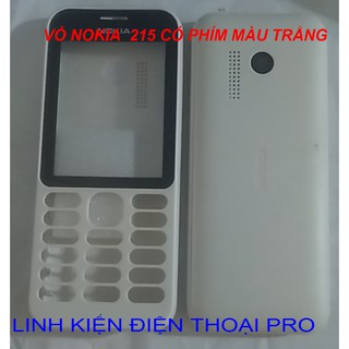 VỎ NOKIA 215  KHÔNG PHÍM MÀU TRẮNG