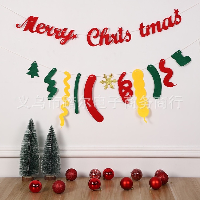 Dây chữ xoắn MERRY CHRISTMAS trang trí Noel Giáng sinh
