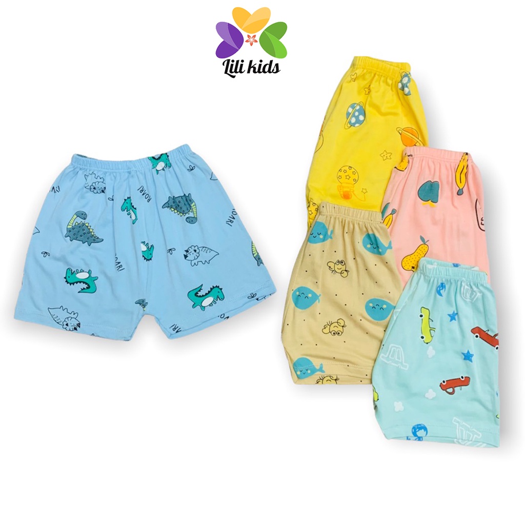 quần đùi cho bé trai bé gái LILIKIDS quần chục đùi họa tiết chất mềm mịn QC18