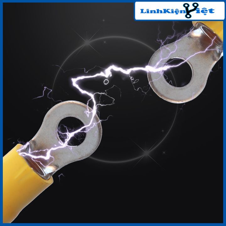 Gói 100 chiếc đầu cos tròn RV2 đủ loại 3mm-4mm-5mm 3 màu đỏ vàng xanh dương bọc phủ nhựa