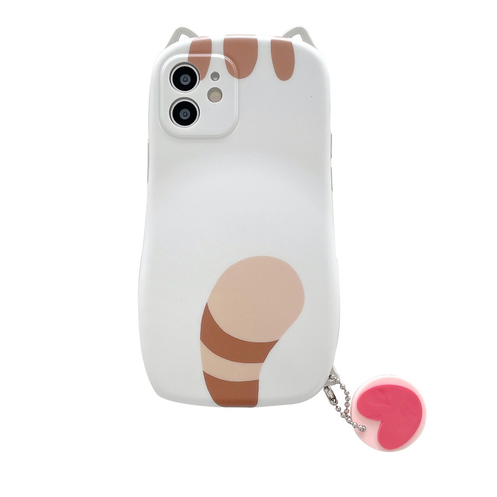 Ốp Điện Thoại Tpu Mềm Hình Tai Mèo Nâu 3d Cho Iphone 11 12 Pro Max 12pro X Xs Max Xr 7 8 Plus