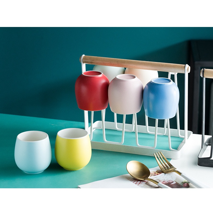 Giá úp ly, cốc bằng sắt để bàn