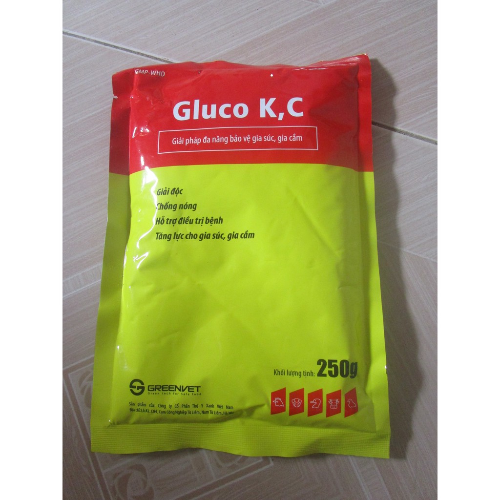 Gluco K,C - Điện giải bổ sung đường, Vitamin K,C bảo vệ gia súc, gia cầm