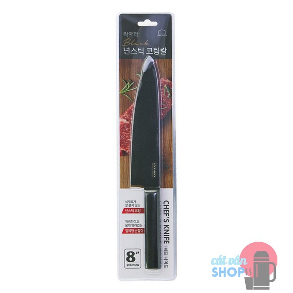 Dao nhà bếp phủ lớp chống dính Lock&Lock Chef's Knife dài 330mm màu đen CKK311