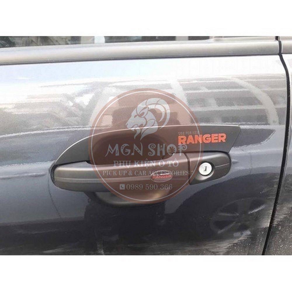 [Ốp tay nắm cửa] [Ốp hõm cửa] [Ford Ranger 2015 - 2021] [màu đen / màu bạc]