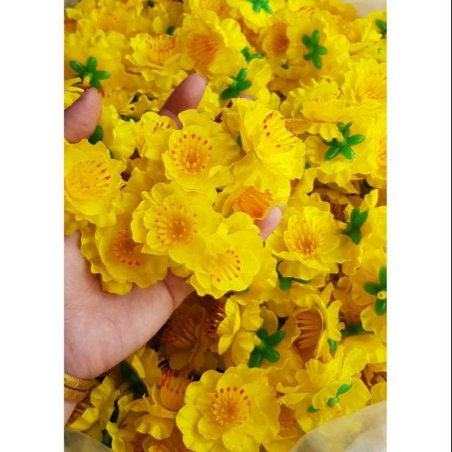 100GR hoa đào hoa mai giả gắn cây trang trí