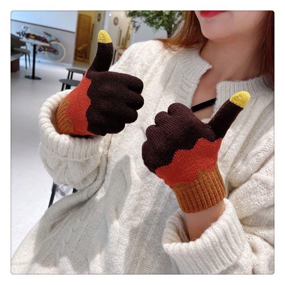 WONDER Găng Tay Cotton Giữ Ấm Mùa Đông Dễ Thương