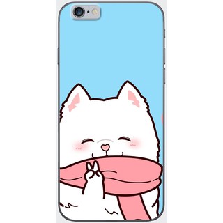 Ốp lưng IPhone 6, 6 Plus in hình Mèo choàng khăn