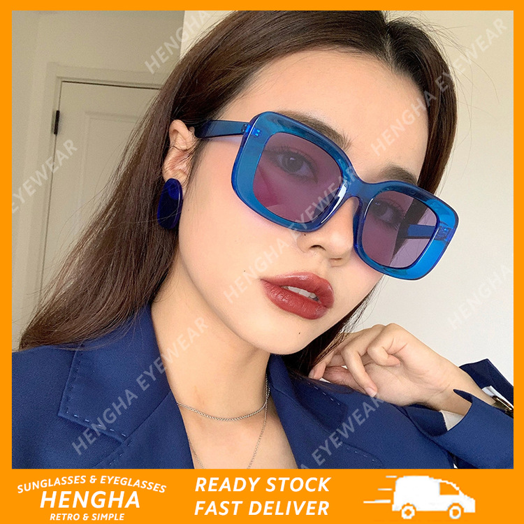 Kính mắt gọng vuông oversize phong cách Hàn Quốc thời trang cá tính cho nữ