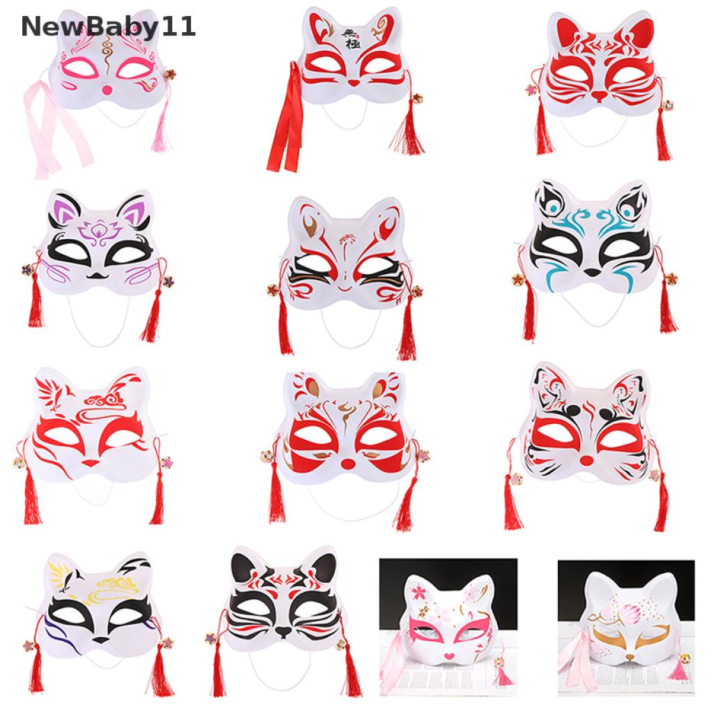 (Hàng Mới Về) 1 Mặt Nạ Nửa Mặt Hóa Trang Mèo Cáo Cho Tiệc Halloween Vn