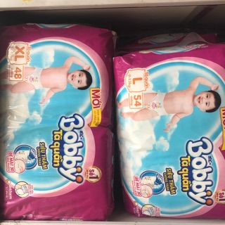 Bỉm quần Bobby Size L 54 miếng, XL 48 miếng