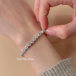 Lắc tay bạc dây rút đá siêu sáng,hàng cao cấp