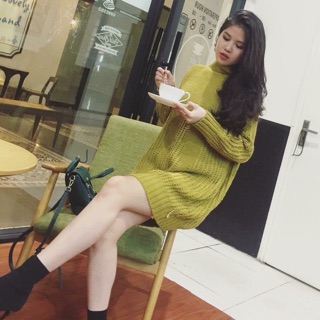 Váy len QC dày đẹp l1