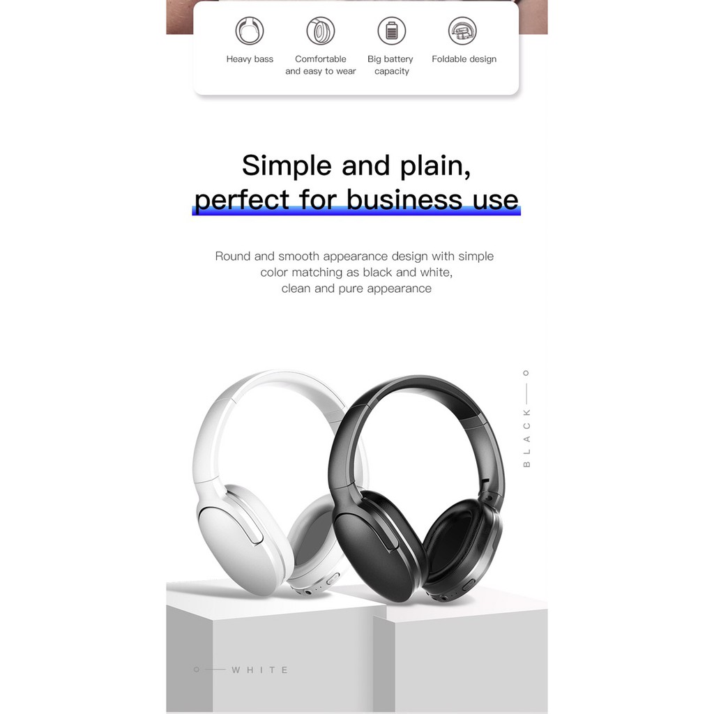 Tai nghe bluetooth trùm đầu baseus Encok D02 | BigBuy360 - bigbuy360.vn