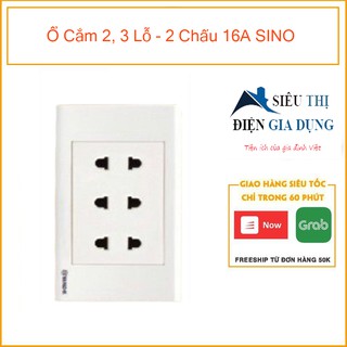 Ổ Cắm 2, 3 Lỗ - 2 Chấu 16A SINO VANLOCK