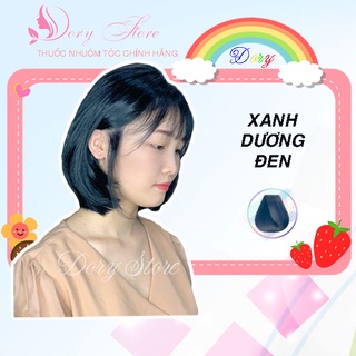 Thuốc nhuộm tóc màu Xanh dương đen + tặng kèm trợ nhuộm