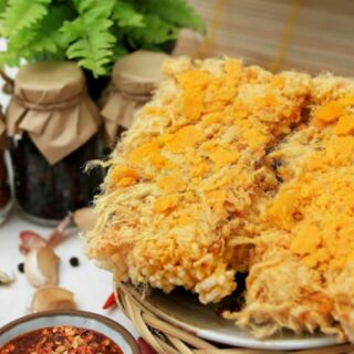 Cơm cháy chà bông trứng muối Rộp Rộp