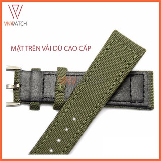 Dây đồng hồ vải dù pilot lót da cao cấp
