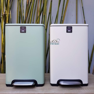 Thùng rác Lock&Lock dung tích 15L bằng thép không gỉ bàn đạp giảm chấn BYP120