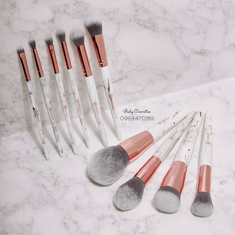 Bộ Cọ Trang Điểm BH Cosmetics Marble Luxe 10 Piece Brush Set (10 món)