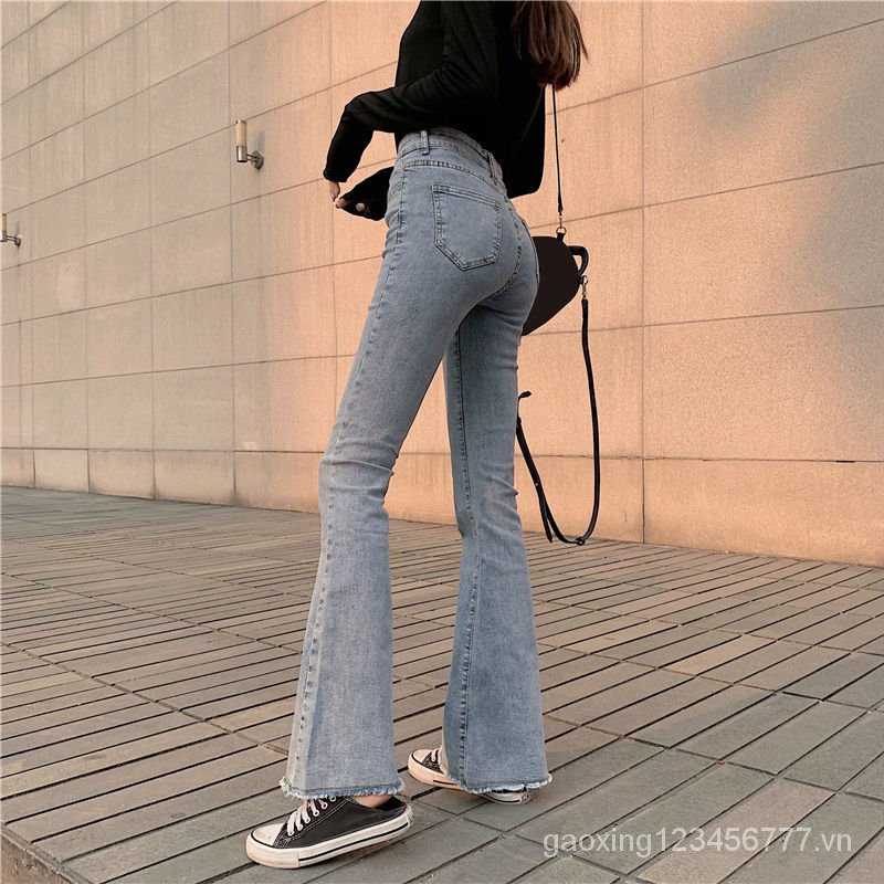 2021 Quần Jeans Dài Ống Loe Thời Trang Dành Cho Nữ