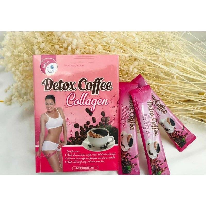 DETOX COFFEE GIẢM CÂN COLAGEN HỘP 10 GÓI  GIẢM MẠNH
