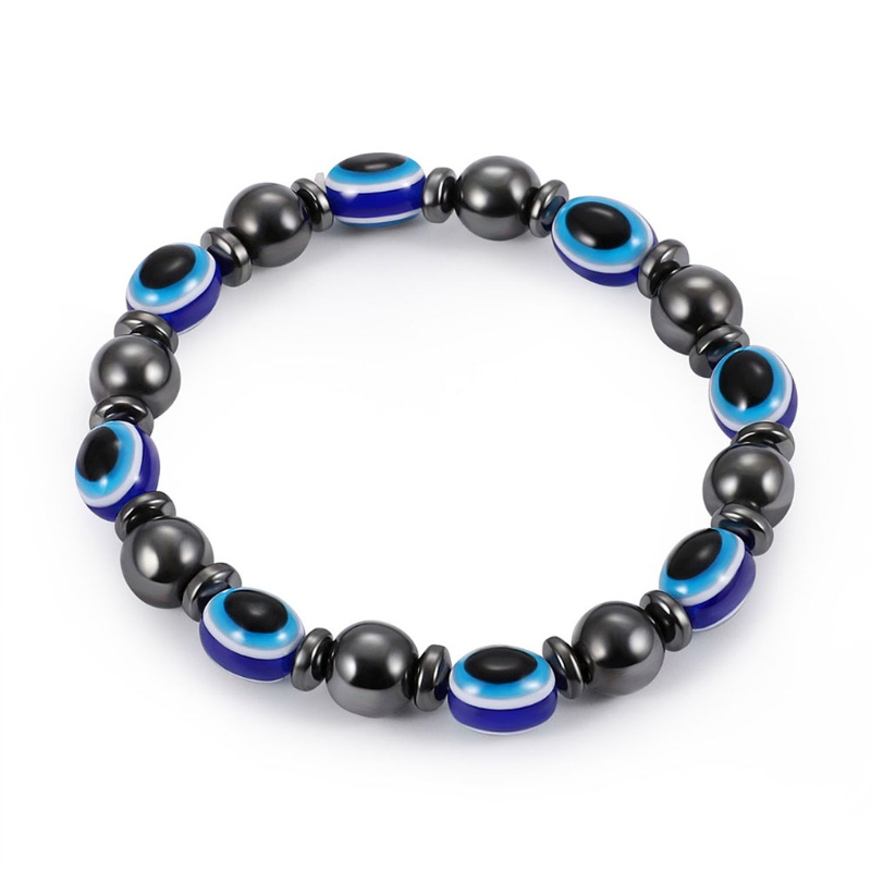 Vòng Tay Đá Hematite Xanh Lam Chăm Sóc Sức Khỏe