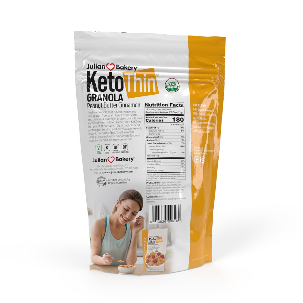 Ngũ cốc Pro Granola Keto ăn kiêng 500gr JULIAN BAKERY - USA/Low Carb/ Gluten Free/ Eat Clean