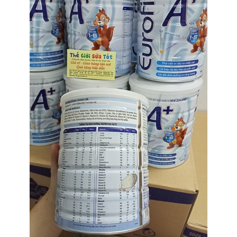 Sữa Eurofit A+  900g - sữa dinh dưỡng giúp trẻ phát triển toàn diện