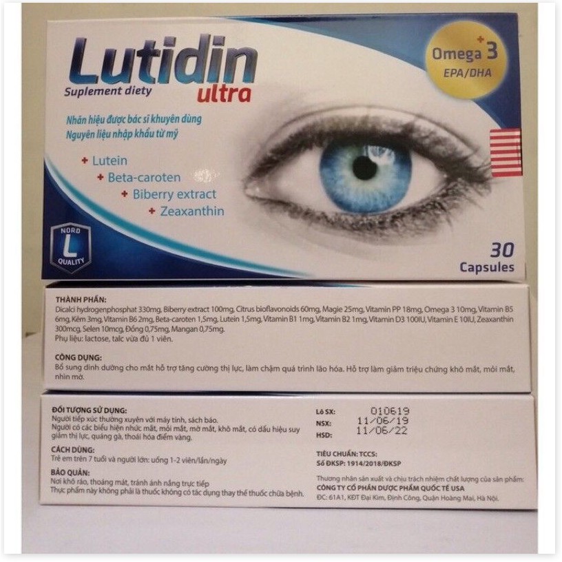 Lutidin Ultra - Bổ sung dinh dưỡng cho mắt