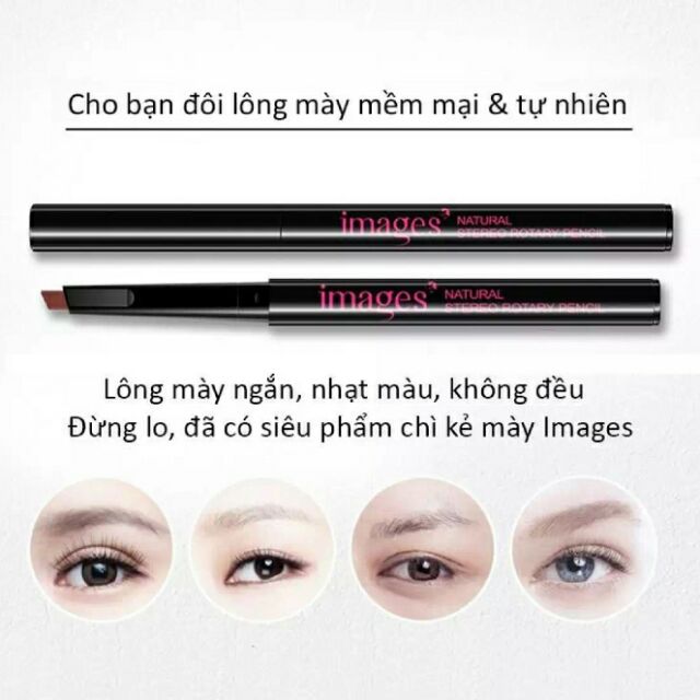 CHÌ KẺ CHÂN MÀY SIÊU NÉT IMAGES MÀU NÂU TỰ NHIÊN, NỘI ĐỊA TRUNG 0,4g