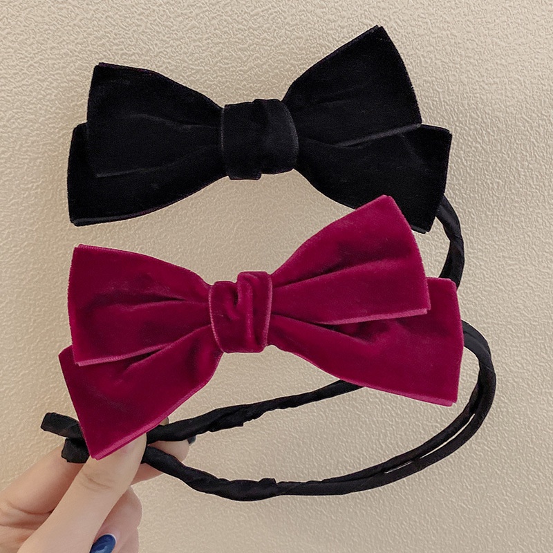 Dụng cụ uốn tóc búi tóc tự tạo kiểu tóc trang trí hình nơ bướm vải nhung thời trang dành cho bạn nữ