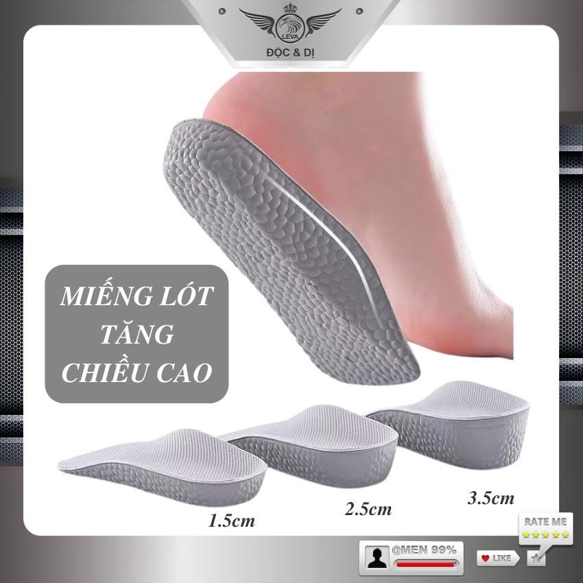 Miếng lót giày nâng cao gót đàn hồi chống sốc gót LEVAMEN EVA giữ chân khô thoáng L014