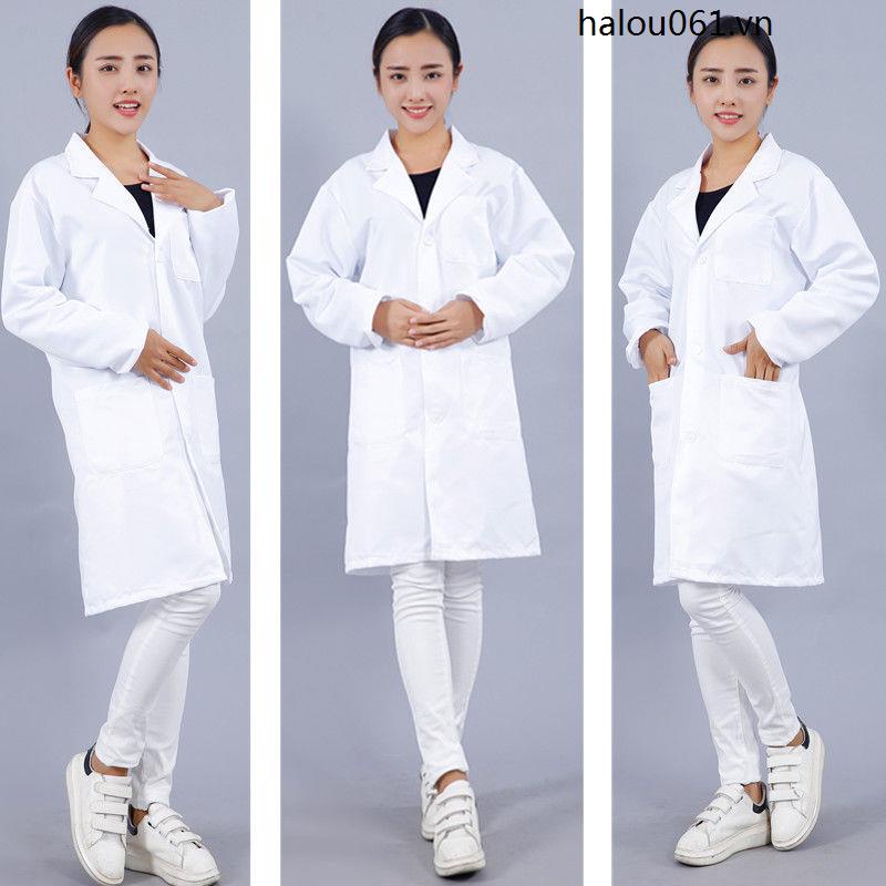 Áo Sơ Mi Trắng Đồng Phục Bác Sĩ / Y Tá Tay Dài Cho Nam