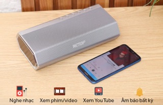 Loa Bluetooth Wetop H8008 Bạc