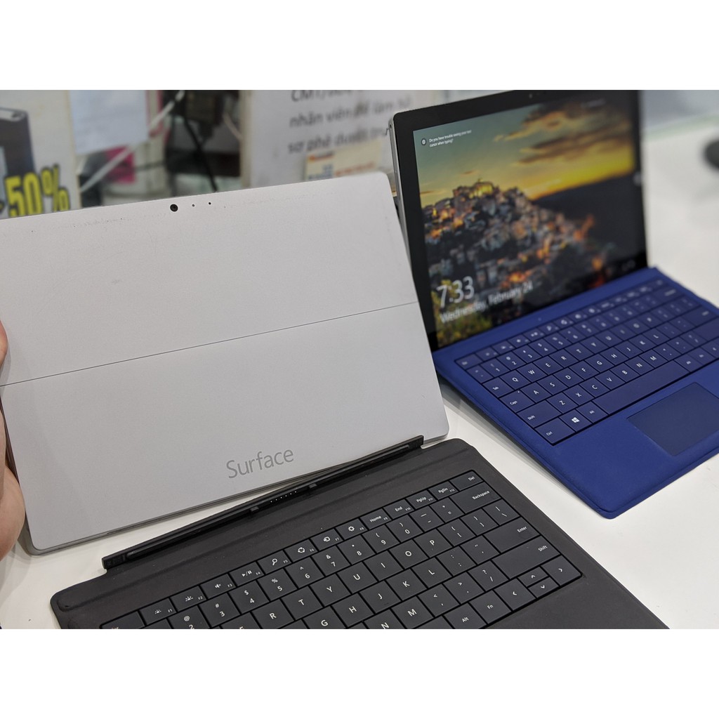 Máy tính bảng Microsoft Surface Pro 3 | Core i7 Ram 8GB Ổ cứng SSD 512GB Windows 10 Pro | Kèm Type Cover + Sạc OEM