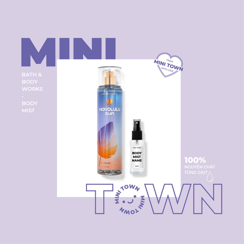 HONOLULU SUN - Xịt Thơm Lưu Hương Toàn Thân Bath & Body Works Fine Fragrance Mist