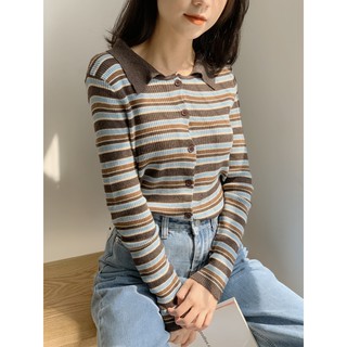 Áo len tăm mịn kẻ cổ đức LEN55 1994closet