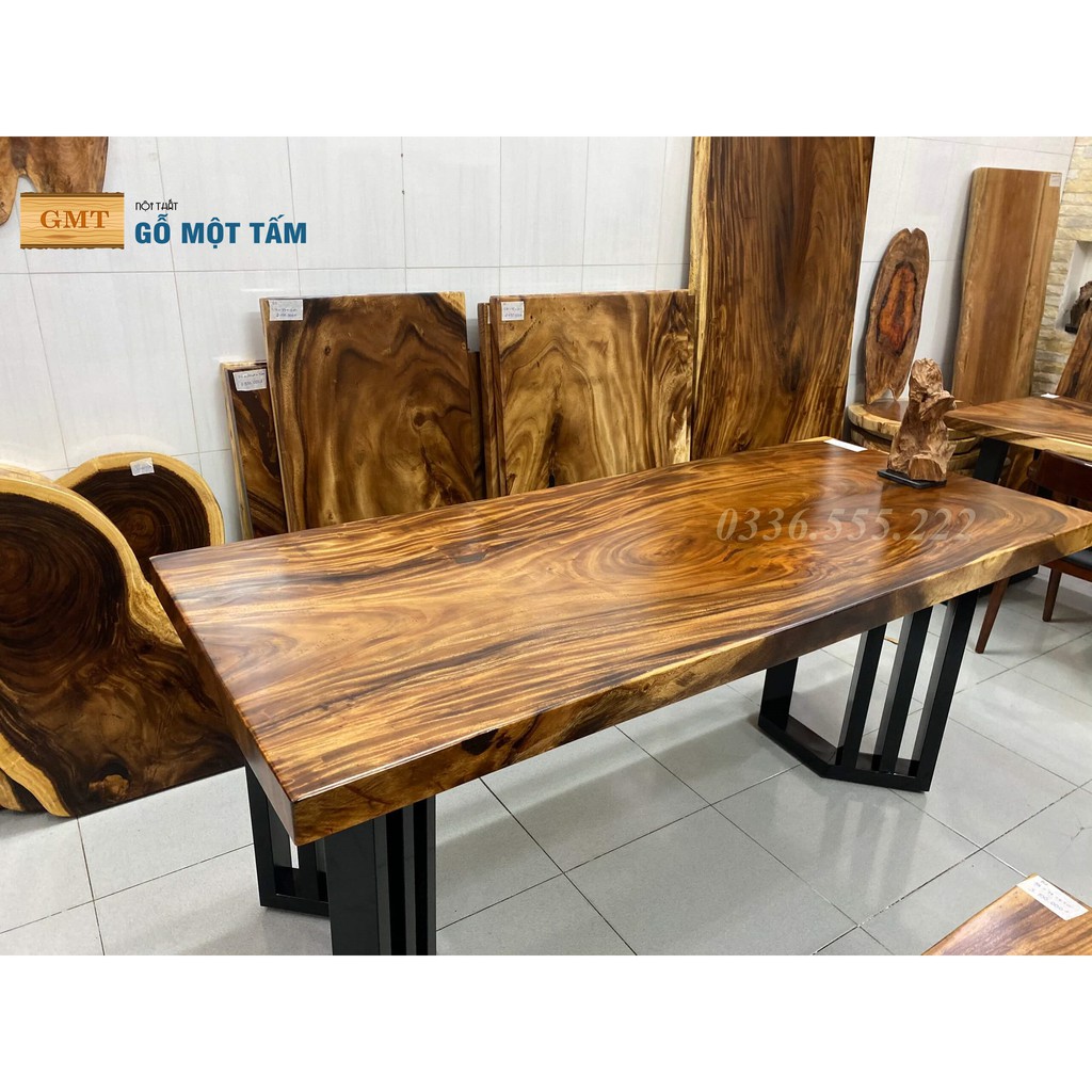 Mặt bàn gỗ me tây dùng cho bàn làm việc hoặc bàn ăn