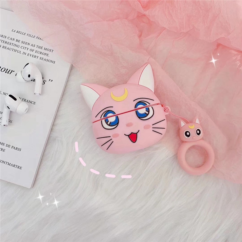 AirPods Pro Protective Cover AirPods 3 Protective Cover  Anime Cat Cute Cartoon Luna Cat Silicone