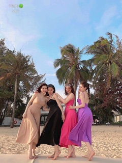 Đầm maxi dây