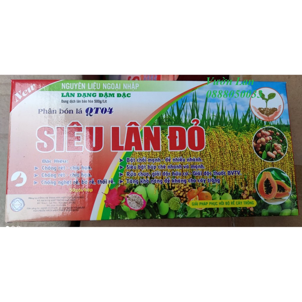 Combo 100  gói siêu lân đỏ 20ml