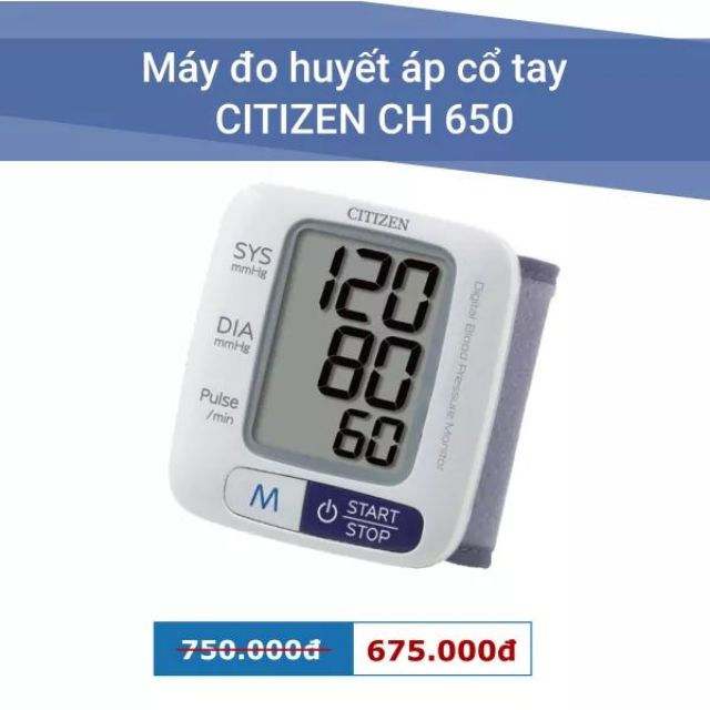 Máy đo huyết áp Citizen CH650