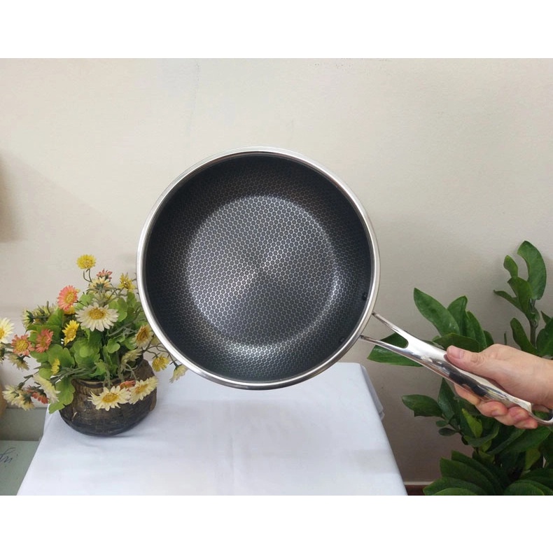 Chảo sâu lòng chống dính Inox 304 Fivestar Blackcube 20cm / 22cm / 24cm / 26cm / 28cm 3 Lớp Đúc Liền Đáy Từ Siêu Bền