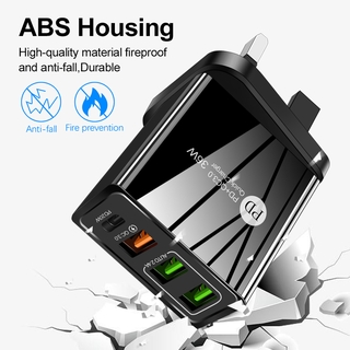 Củ Sạc Nhanh Qc3.0 3 Cổng Usb 3 Cổng Cho Android Và Iphone