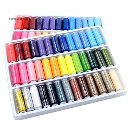 Bộ 39 ống chỉ may nhiều màu sắc 100% sợi bông