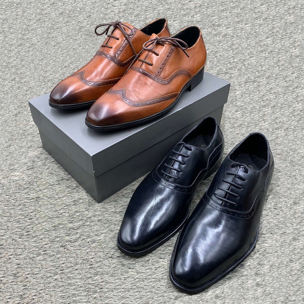 Giầy oxford nam da thật, đế phíp cao cấp