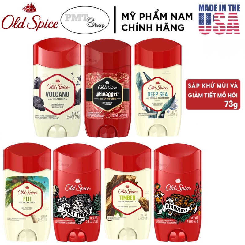 Lăn sáp khử mùi nam Old Spice 85g Pure Sport | Fresh | Original 73g Timber | Bearglove | Fiji | Wolfthorn 68g