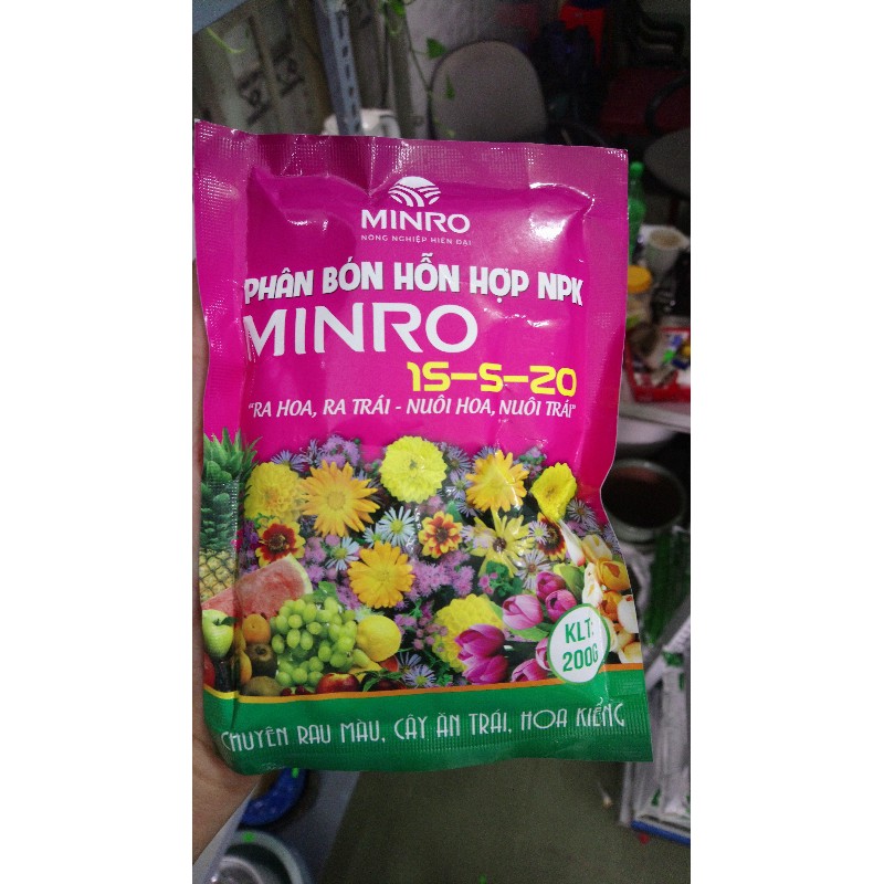 Phân NPK Giúp Ra Hoa MINRO 15-5-20 - 200g