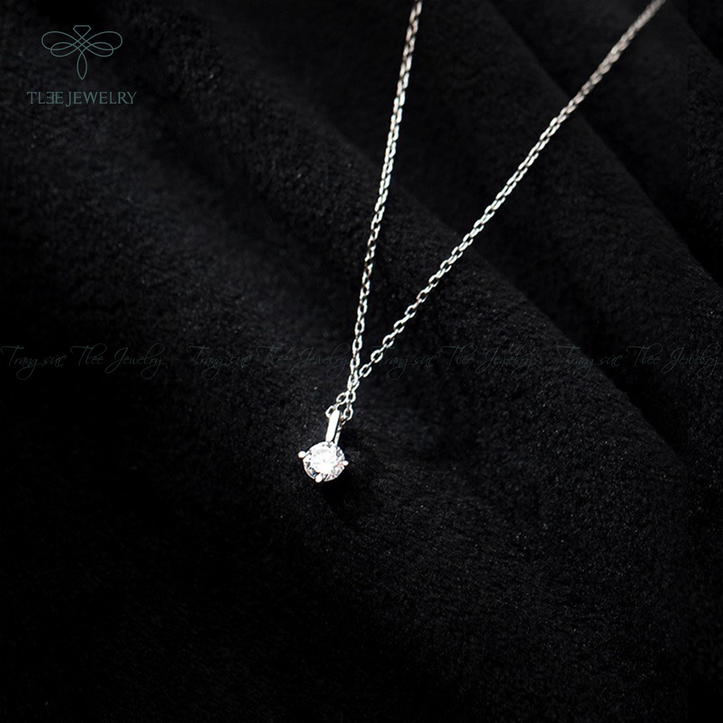 Dây chuyền bạc nữ TLEE mặt nụ đá basic mini nữ tính NCJ D0109